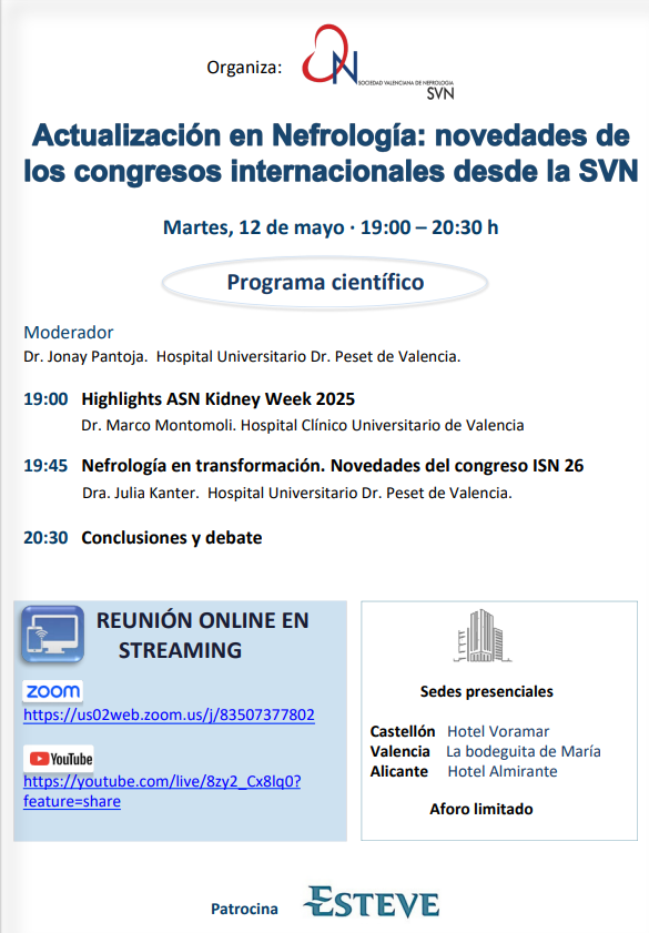 NOVEDADES DE LOS CONGRESOS INTERNACIONALES DESDE LA SVN